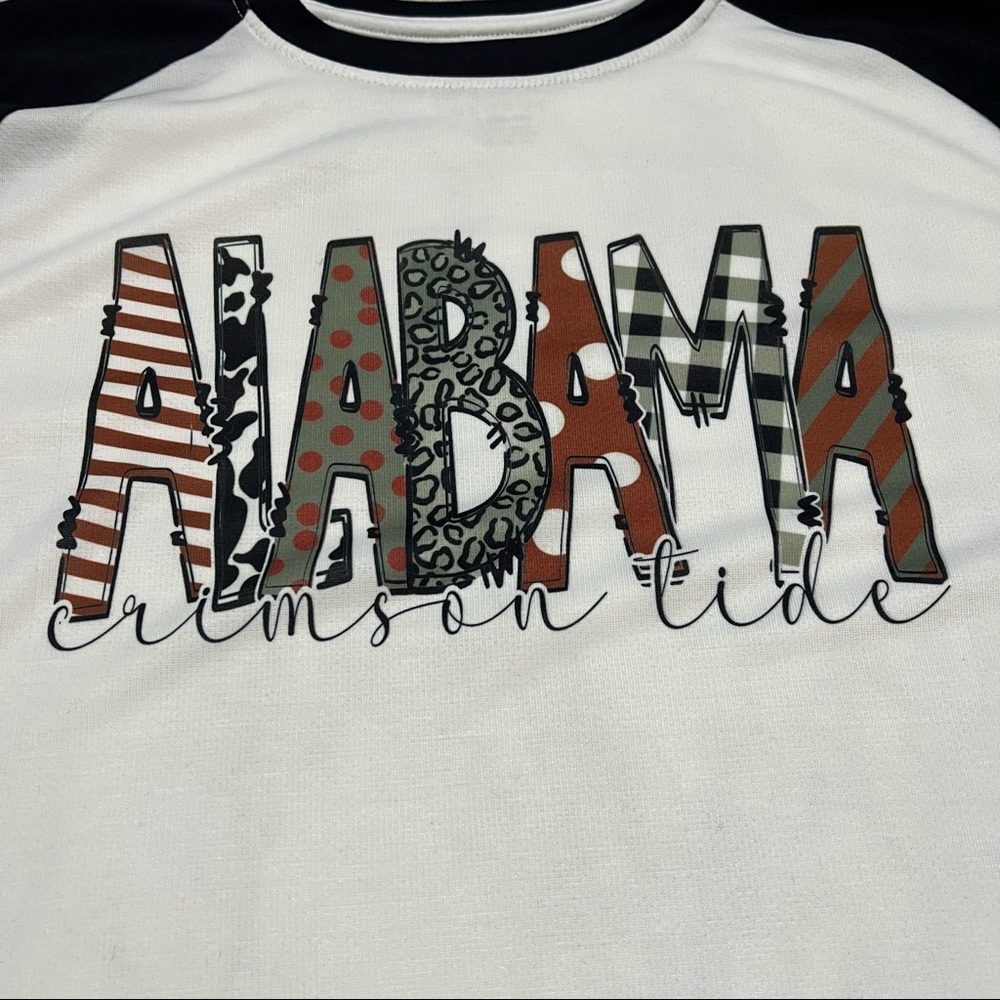 “Alabama - Crimson Tide” Football Raglan Tee